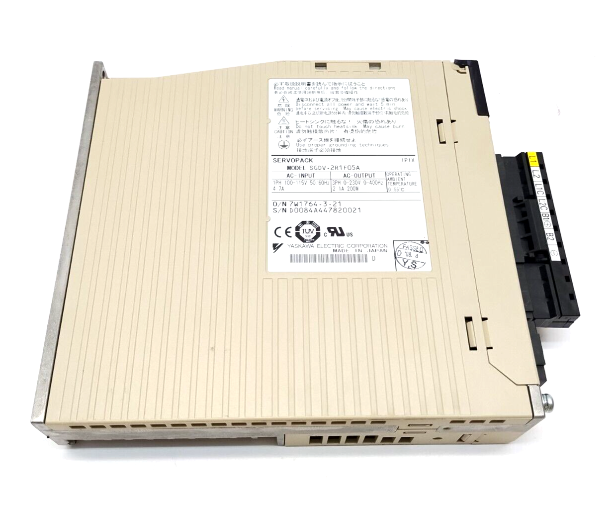 Yaskawa SGDV-2R1F05A Servopack AC Servo Drive/Amplifier 3PH 200W Output - Maverick Industrial Sales