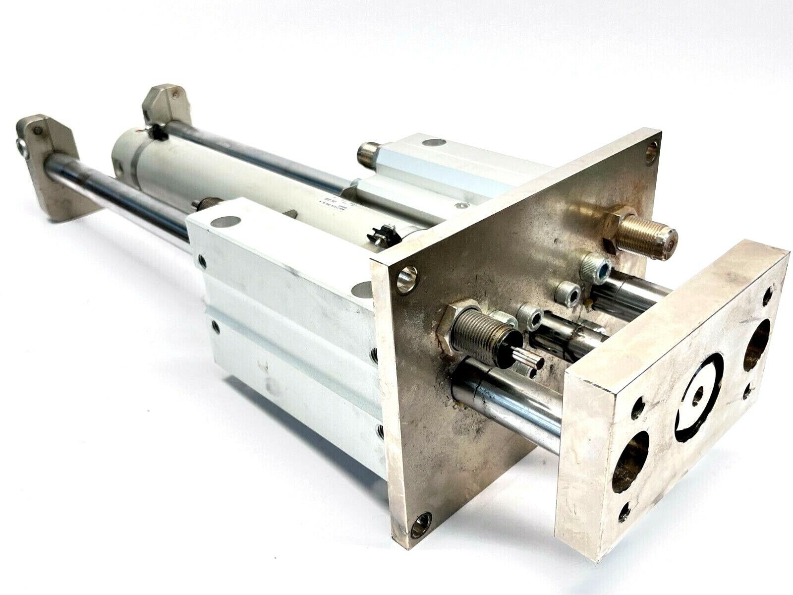 SMC MGGLF50TN-300-RL-M9BSAPC External Guided Cylinder w/ End Lock NO SWITCHES - Maverick Industrial Sales