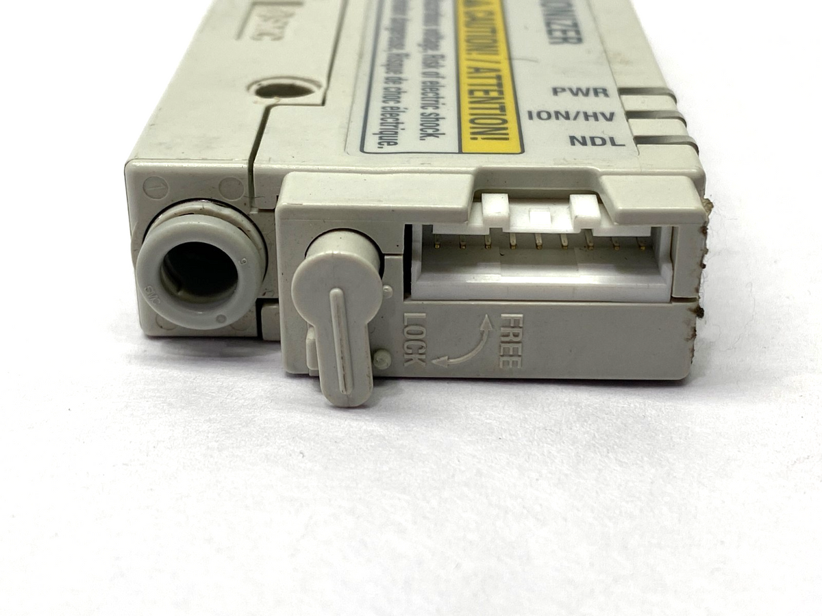 IZN10E-11P06 | SMC Nozzle Type Ionizer, 6mm Port, Rc 1/8" DAMAGED MOUNTING HOLES - Used - Maverick Industrial Sales