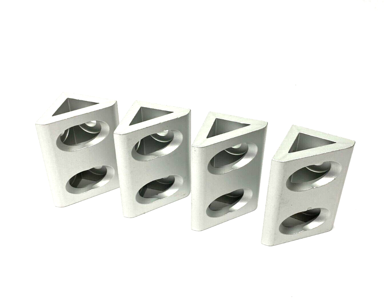 80/20 25-4134 Wide Gusseted Inside Corner Bracket 25 Series 4-Hole LOT OF 4 - Maverick Industrial Sales
