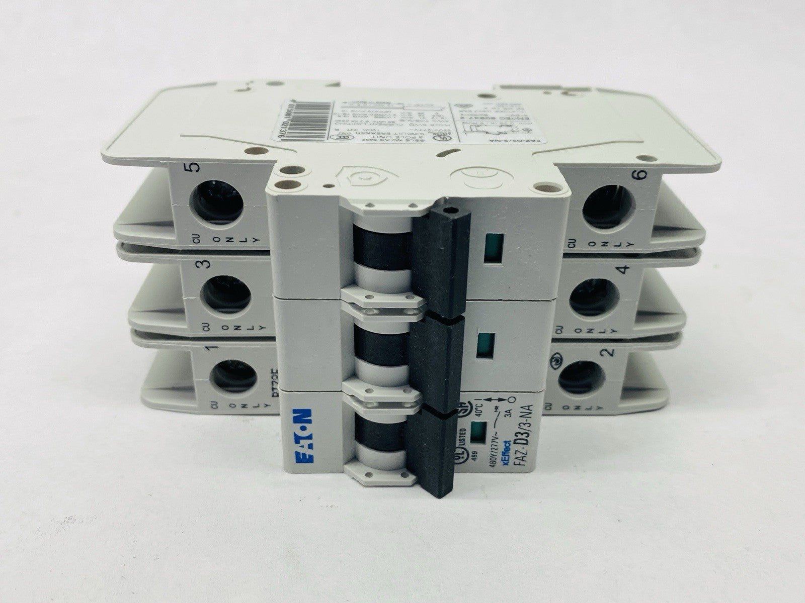 Eaton FAZ-D3/3-NA Circuit Breaker 3A 480Y/277VAC 3-Pole 102261 - Maverick Industrial Sales