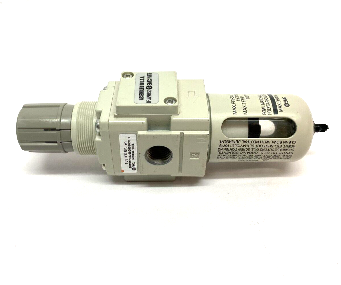 SMC AW20K-N02E-1CZ-B Modular Filter Regulator 1/4" NPT MISSING DRAIN COCK - Maverick Industrial Sales