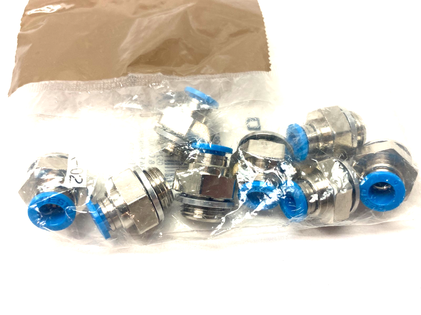 Festo QS-G1/4-6 Straight Push-In Fitting 5mm Tube 186097 PKG OF 8 - Maverick Industrial Sales