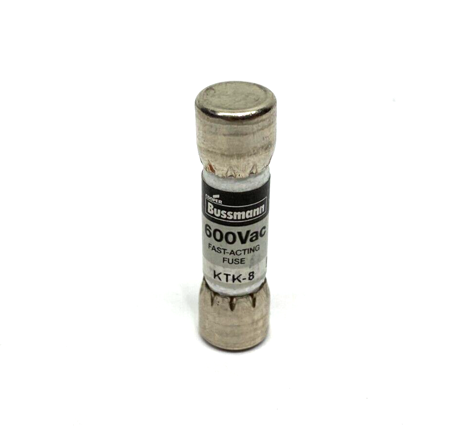 Eaton KTK-8 Bussmann Series Fast Acting Midget Fuse 600VAC - Maverick Industrial Sales