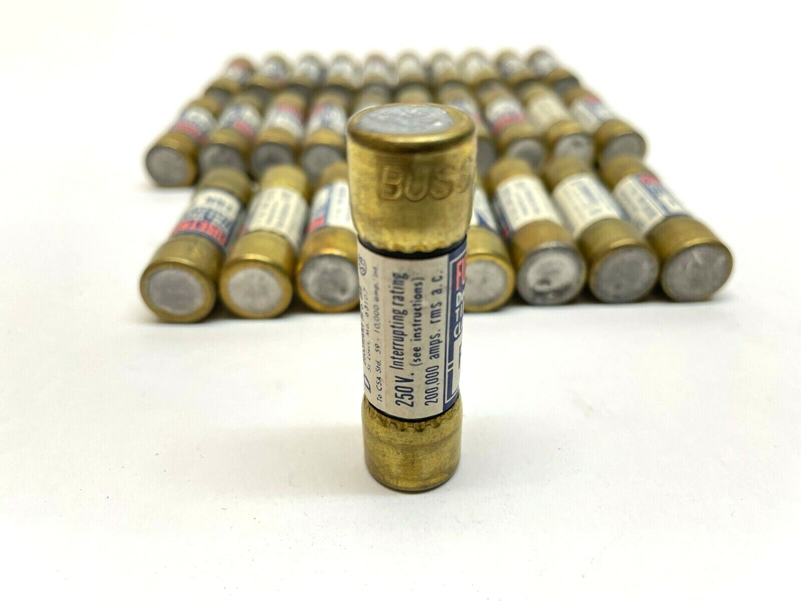 Fusetron FRN 8 amp. Dual-Element Time Delay Class K5 Fuse, LOT OF 29 FUSES - Maverick Industrial Sales