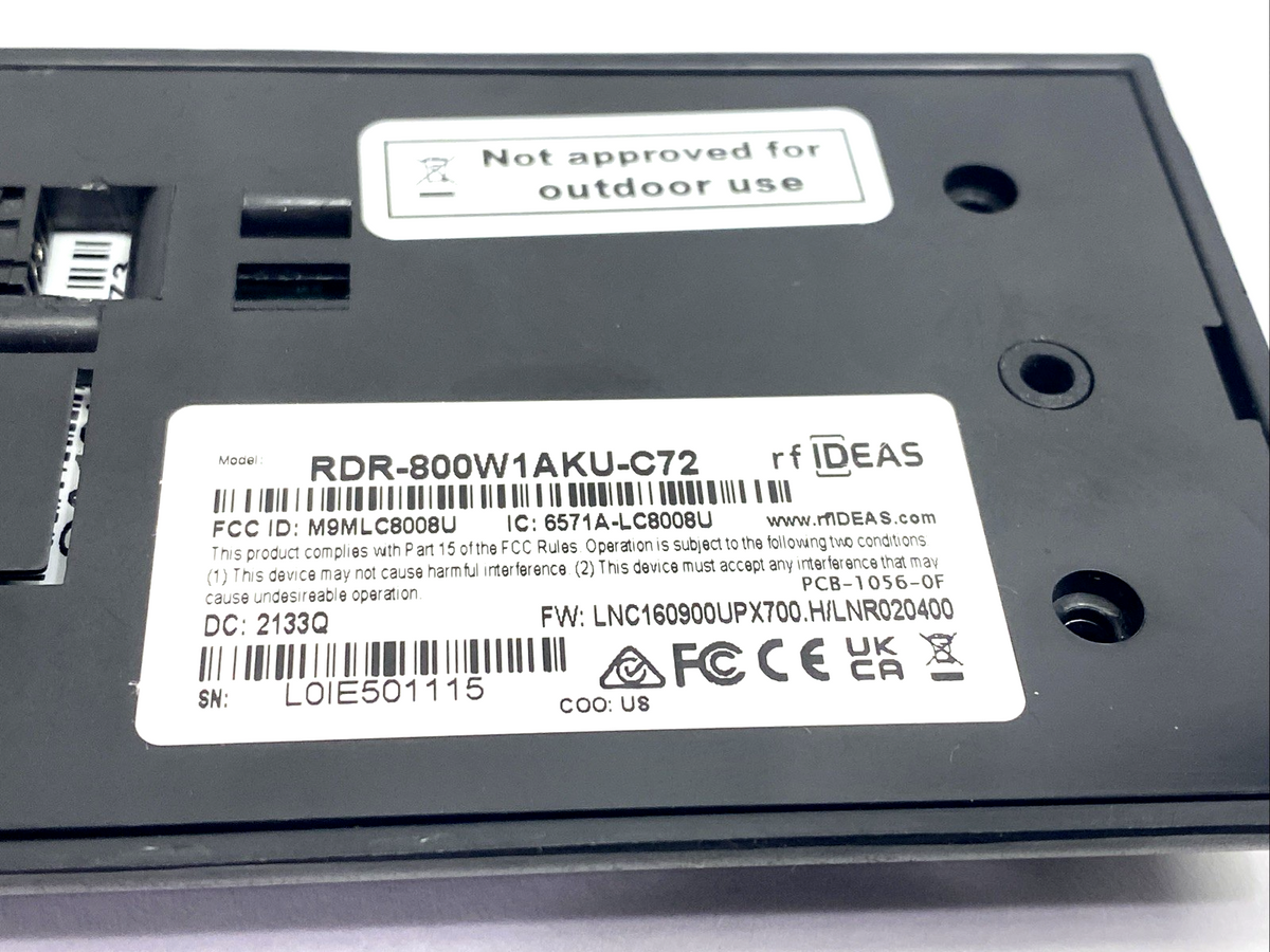 Wave Rfid Rdr RDR-800W1AKU-C72 | RF Ideas WAVE ID Plus Access Control Reader - Used