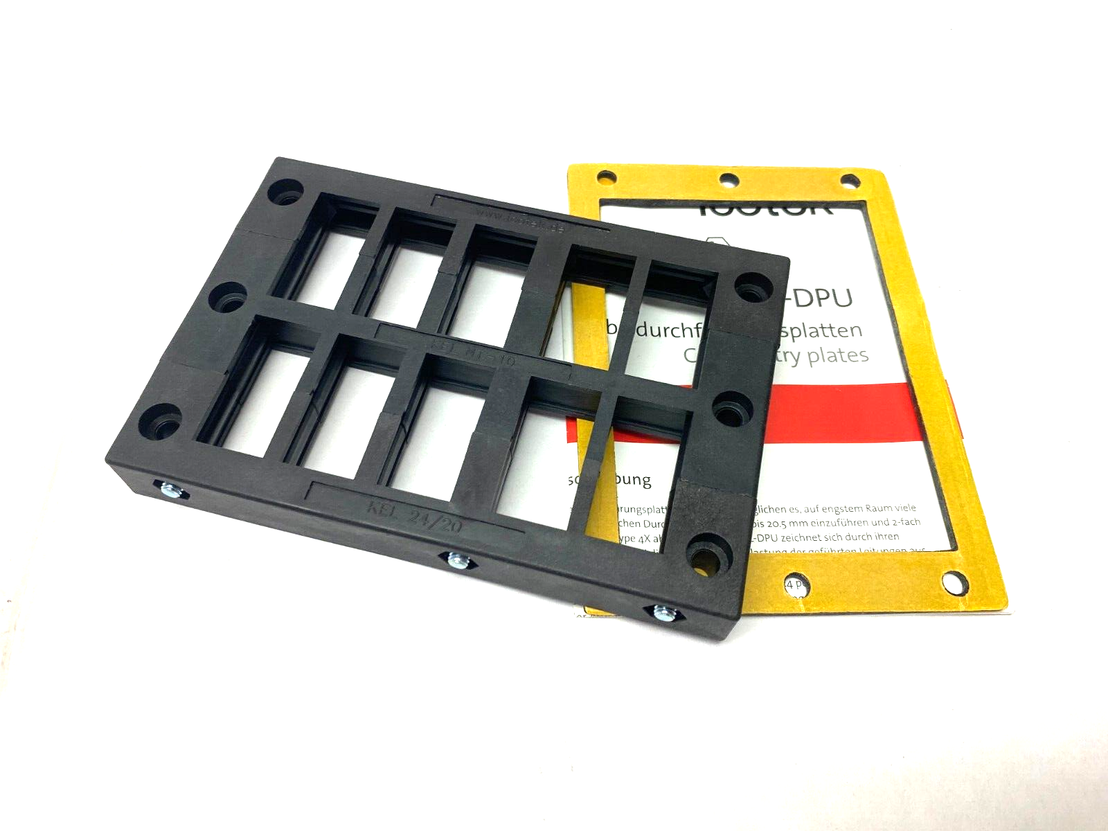Icotek 42232 Cable Entry Plate Transit System Frame, KEL 24/20 MT Schwarz - Maverick Industrial Sales