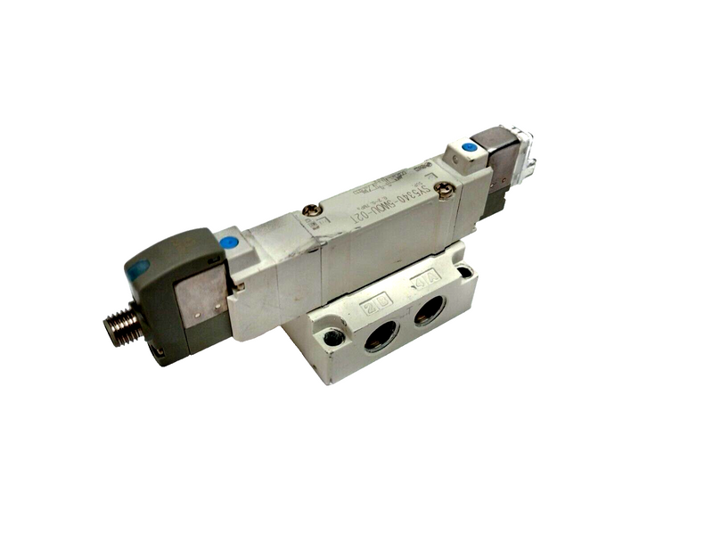 SMC SY5340-5WOU-02T Base Mount Double 3 Position 5 Port Solenoid Valve 1/4" NPT - Maverick Industrial Sales