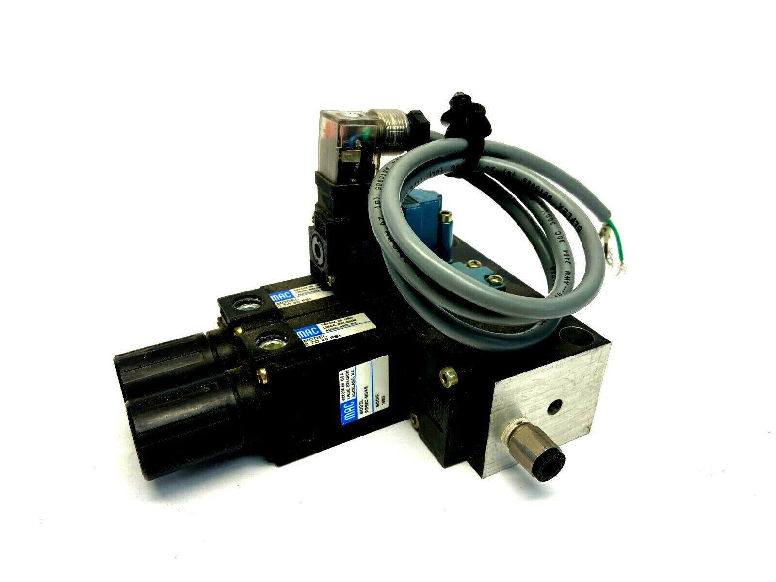 Mac Valves 35A-B00-DAAJ-1KD-9 Solenoid Valve with Two PR92C-M0AB Regulator - Maverick Industrial Sales