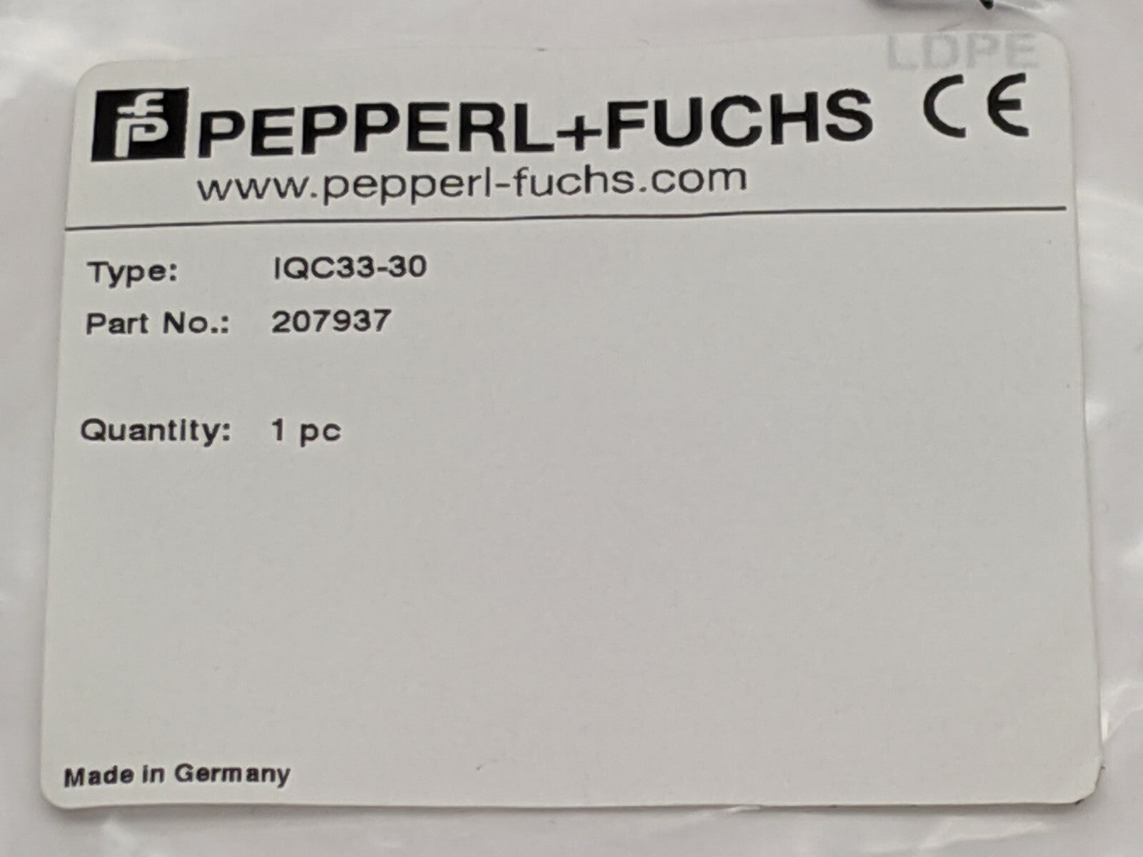 IQC33-30 | Pepperl+Fuchs RFID Transponder 207937 - New - Maverick Industrial Sales