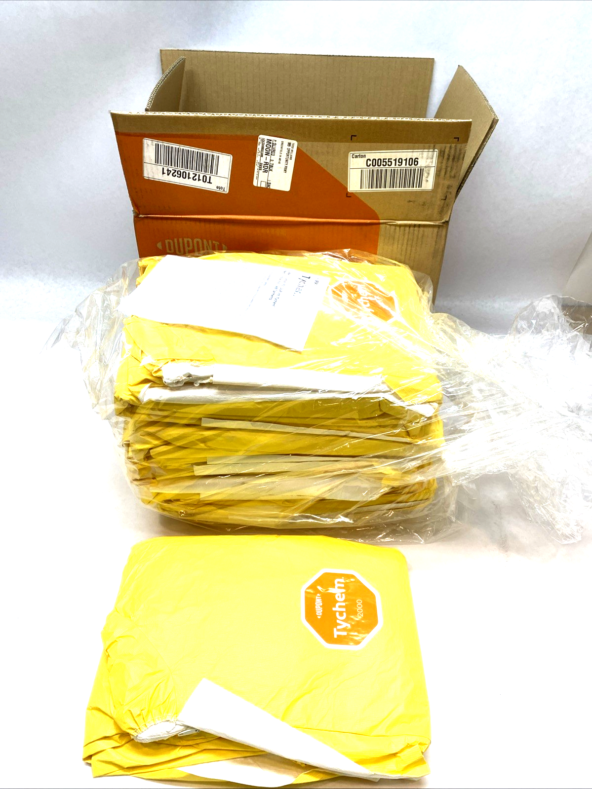 QC127SYLXL001200 | DuPont Tychem 2000 Coverall XL Yellow Attached Hood PKG OF 12 - New - Maverick Industrial Sales