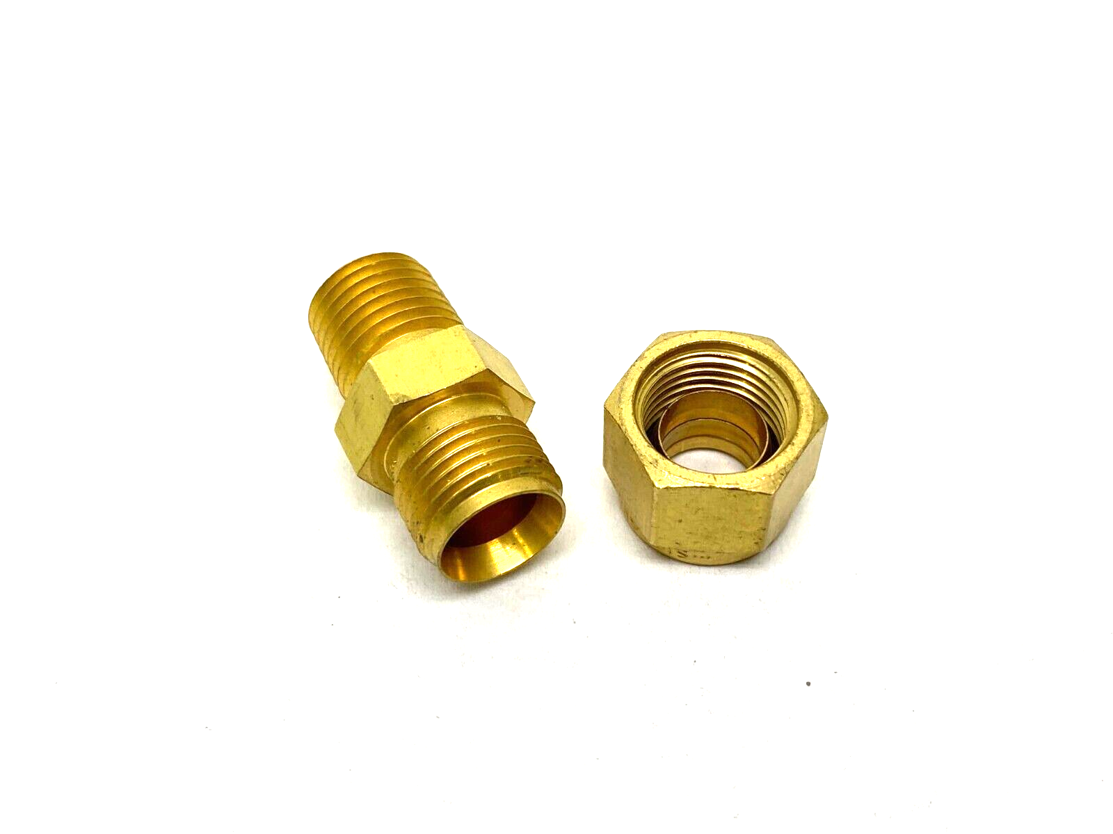 Swagelok B-600-1-4 Brass Compression Tube Fitting 3/8" Tube OD 1/4" NPT Thread - Maverick Industrial Sales