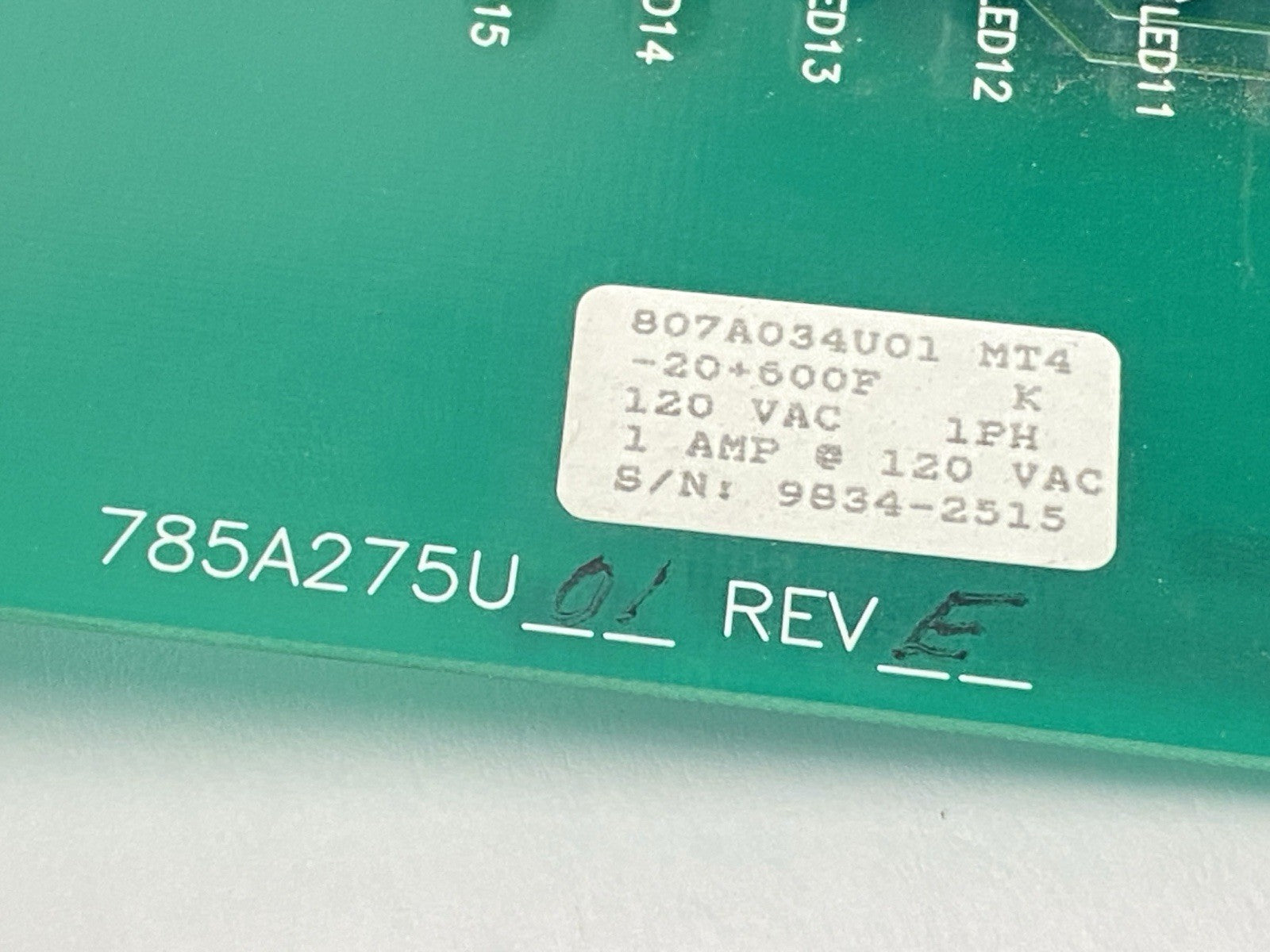 807A034U01 | Conair Thermolator MT4 Board 1A 120VAC 785A275U01 Rev E - Used - Maverick Industrial Sales