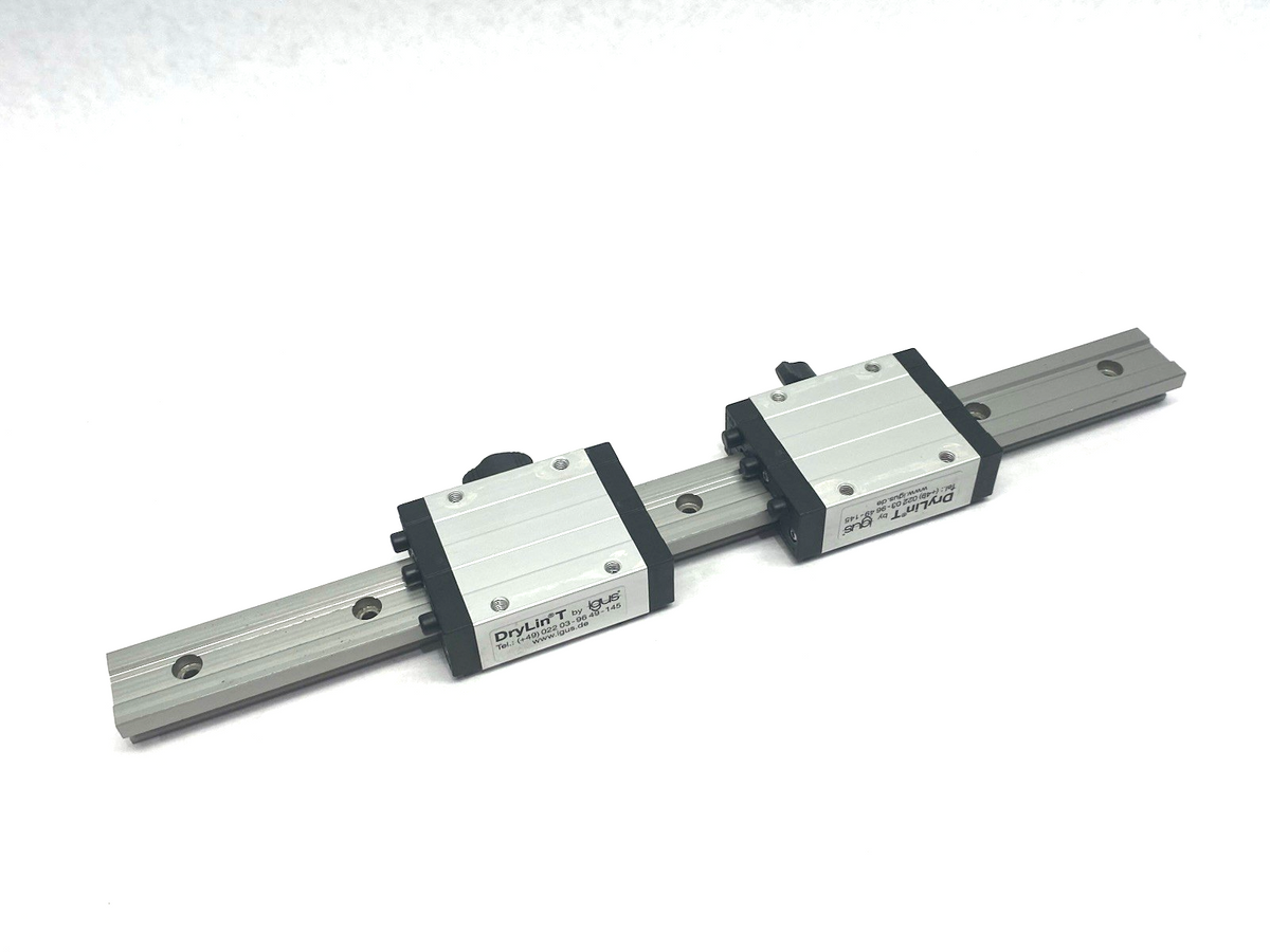 igus TW-01-20-HKA drylin® T Standard Carriage 2x with Hand Clamp, 16-1/8" Rail - Maverick Industrial Sales