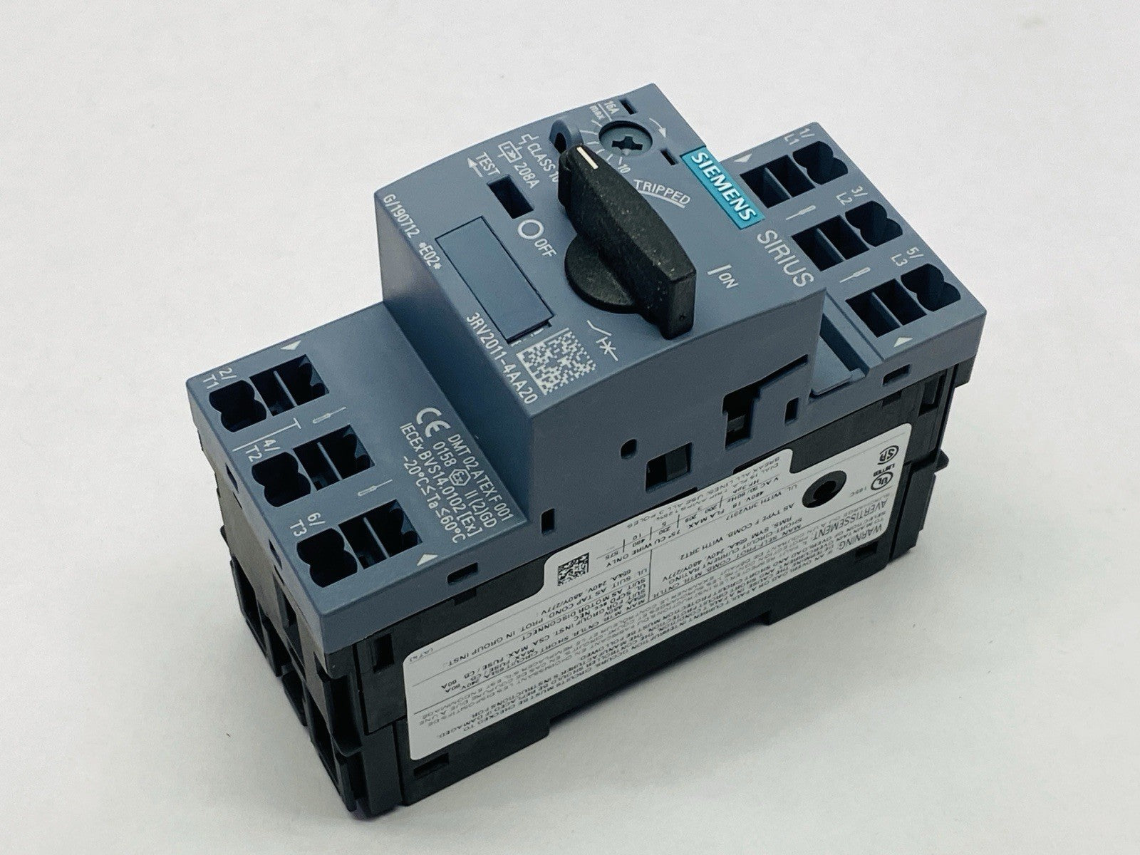 Siemens 3RV2011-4AA20 SIRIUS Motor Protector Circuit Breaker 10-16A 690V - Maverick Industrial Sales
