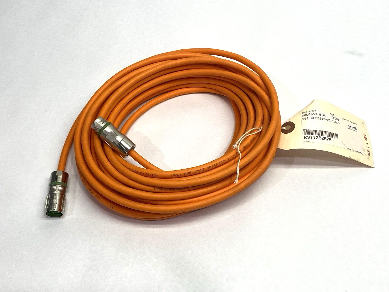 Rexroth R911382676 Double-Ended Encoder Cable 10m RKG0063/010,0 - Maverick Industrial Sales