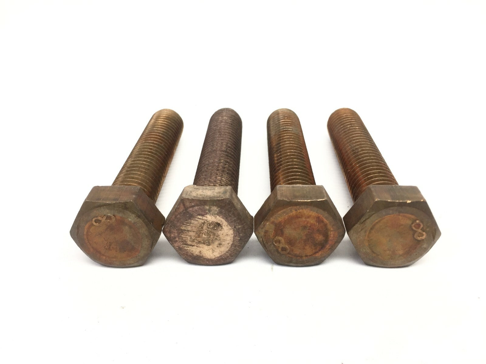 Hex Head Bolt Bronze Silicon 1/2-13" x 2-1/2" Length LOT OF 4 - Maverick Industrial Sales