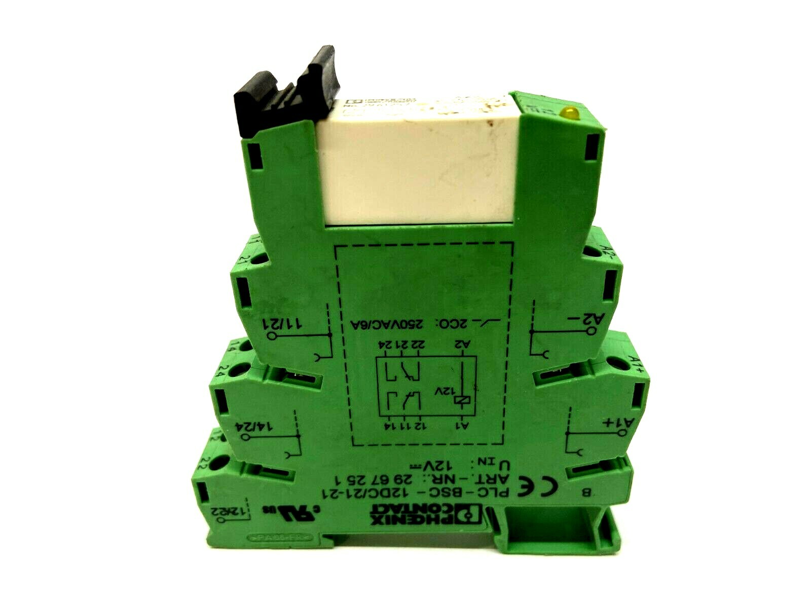PLC-BSC-12DC/21-21 | Phoenix Contact Socket w/ 26 6125 7 Relay - Used - Maverick Industrial Sales