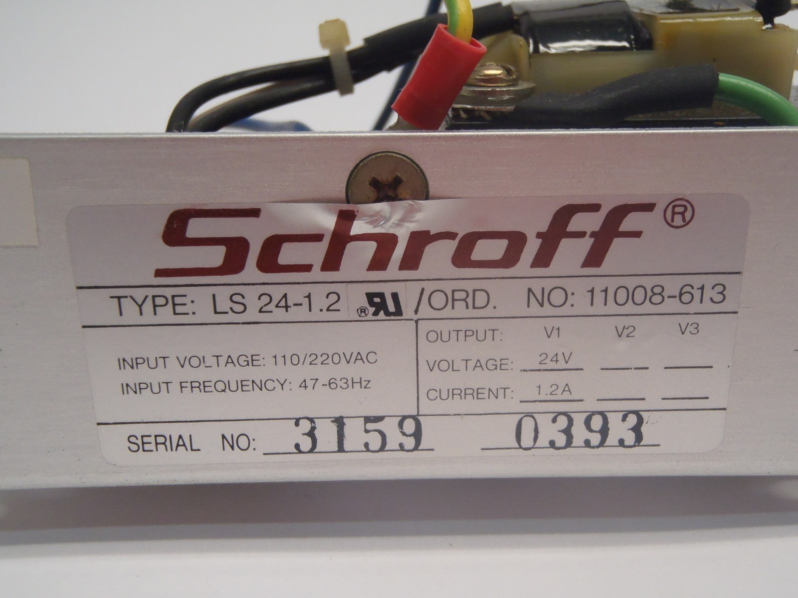 LS 24-1.2 | Schroff Power Supply 11008-613 110/220VAC 24V 1.2A - Used - Maverick Industrial Sales
