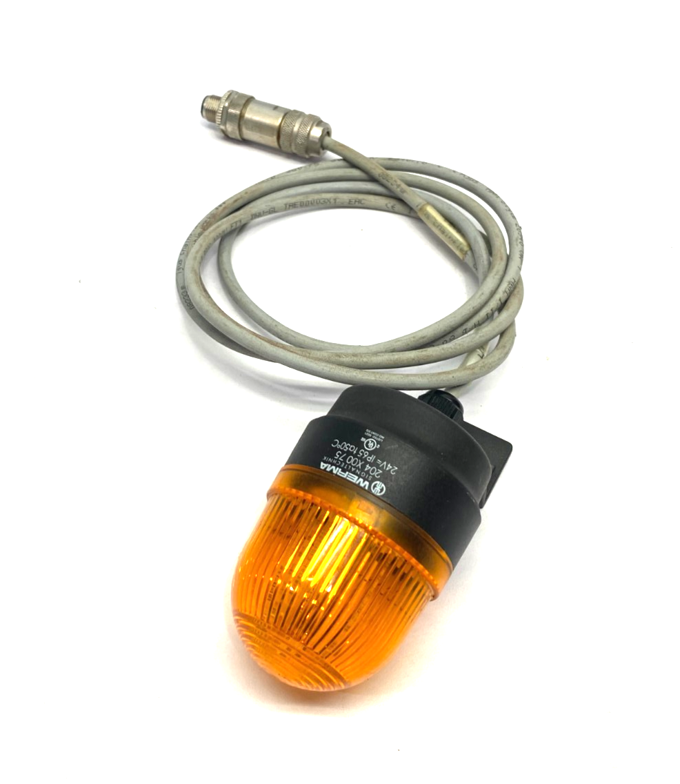 Werma 204 X00 75 Permanent LED Beacon Amber 24V IP65 - Maverick Industrial Sales