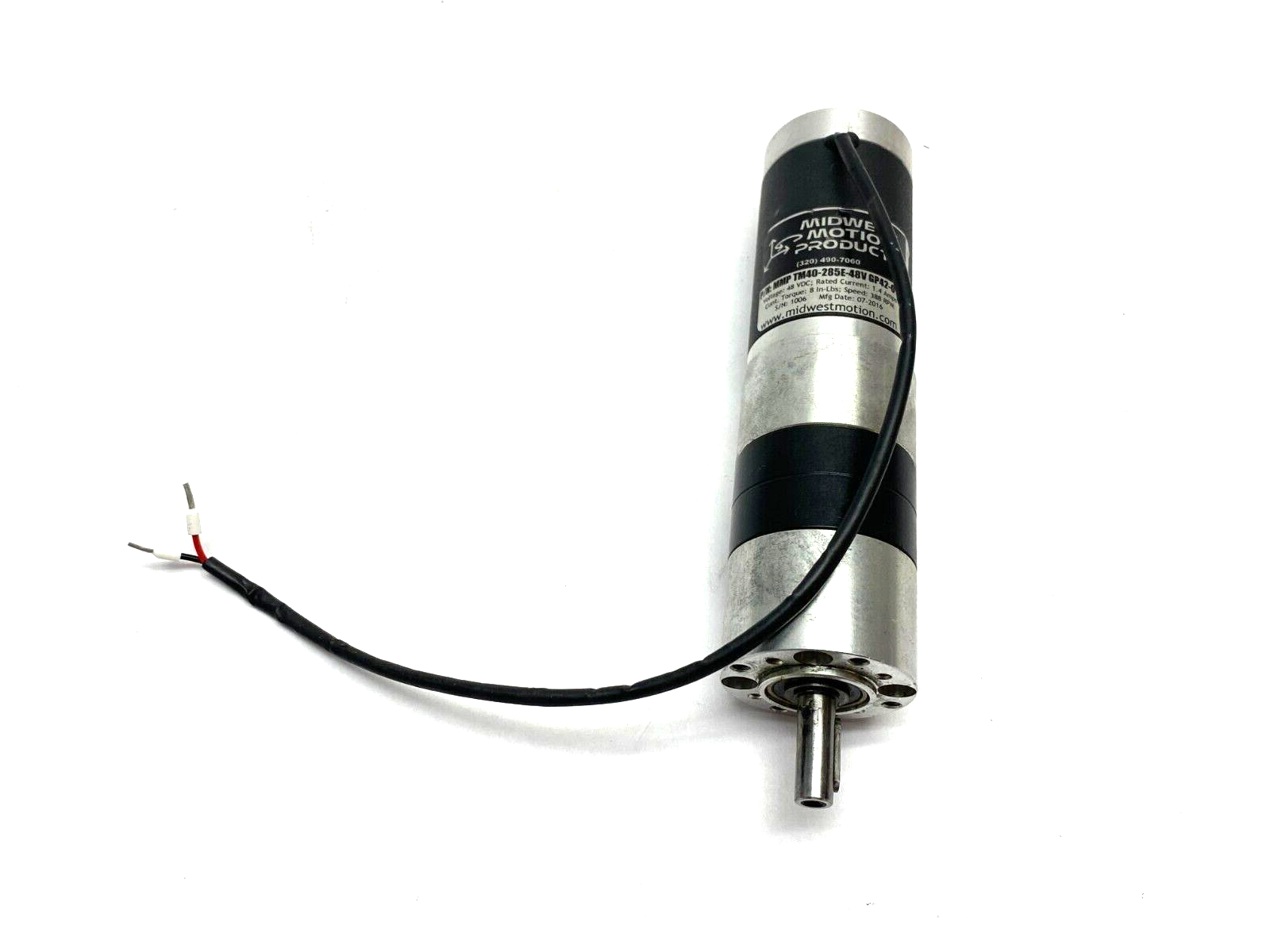 Midwest Motion Products MMP TM40-285E-48V GP42-014 Gear Motor 388rpm 48VDC - Maverick Industrial Sales