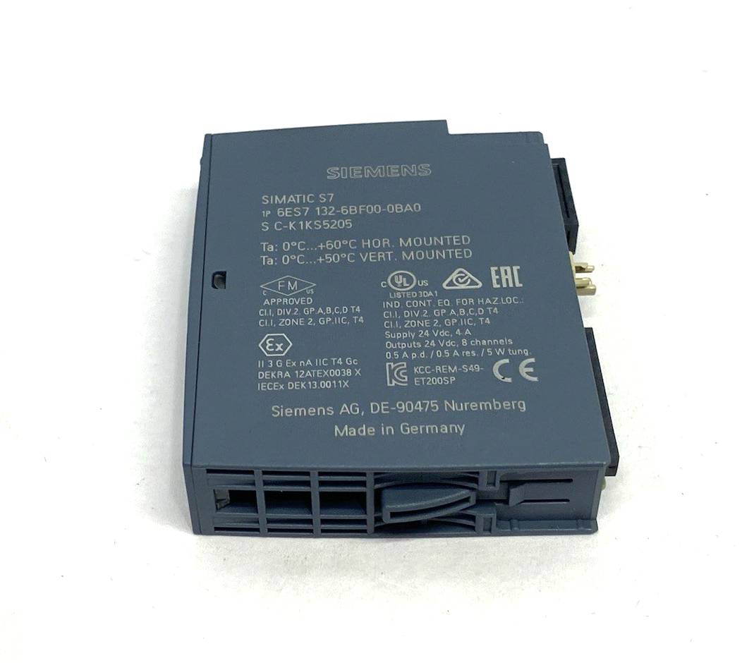 6ES7132-6BF00-0BA0 | Siemens SIMATIC ET 200SP Digital Output Module DQ 8x 24 V DC - Used - Maverick Industrial Sales