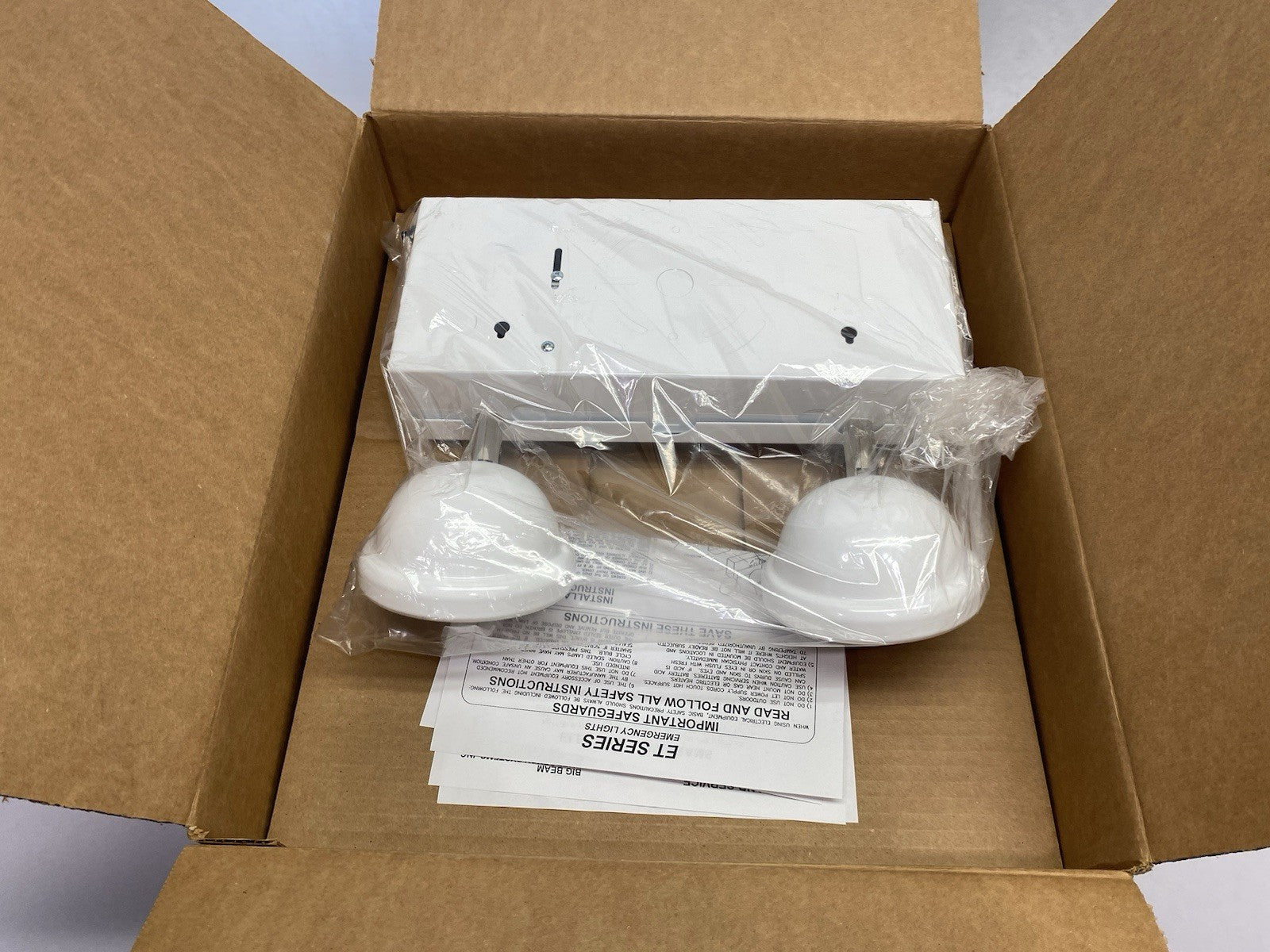 Uline H-7261 Steel LED Emergency Light, White, w/ Battery - Maverick Industrial Sales