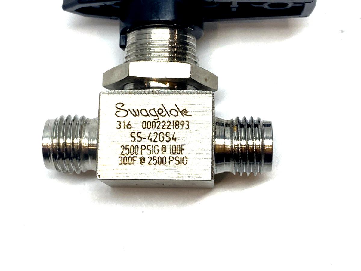 Swagelok SS-42GS4 Ball Valve 1-Piece Stainless Steel 1/4" OD Tube - Maverick Industrial Sales