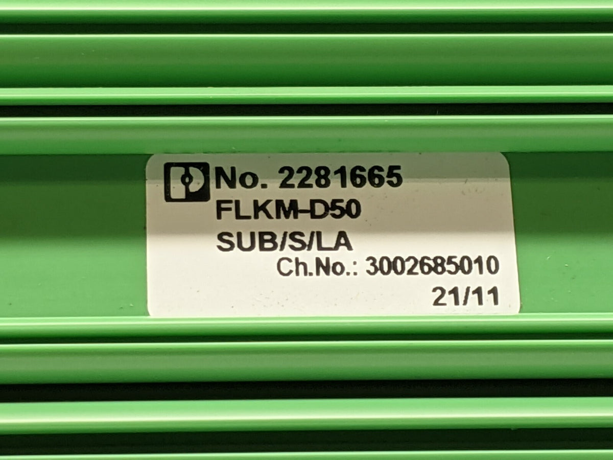 FLKM-D50 SUB/S/LA,2281665 | Phoenix Contact FLKM-D50 SUB/S/LA Varioface Interface Module 2281665 - Used - Maverick Industrial Sales