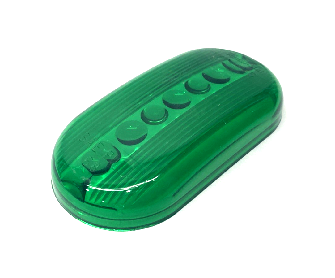 77-556 | Signal-Stat Green Oval Plastic Lens, SAE P1 68, LOT OF 2 - New – Open box - Maverick Industrial Sales