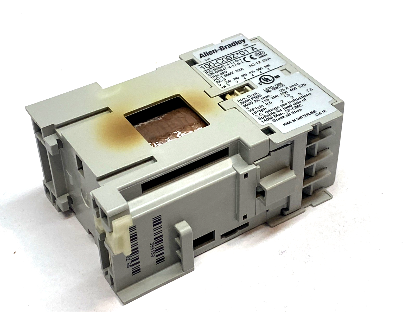 100-C09ZJ01 | Allen‑Bradley 9A 3‑Pole Contactor 24V DC Coil 600V AC IEC - Used - Maverick Industrial Sales