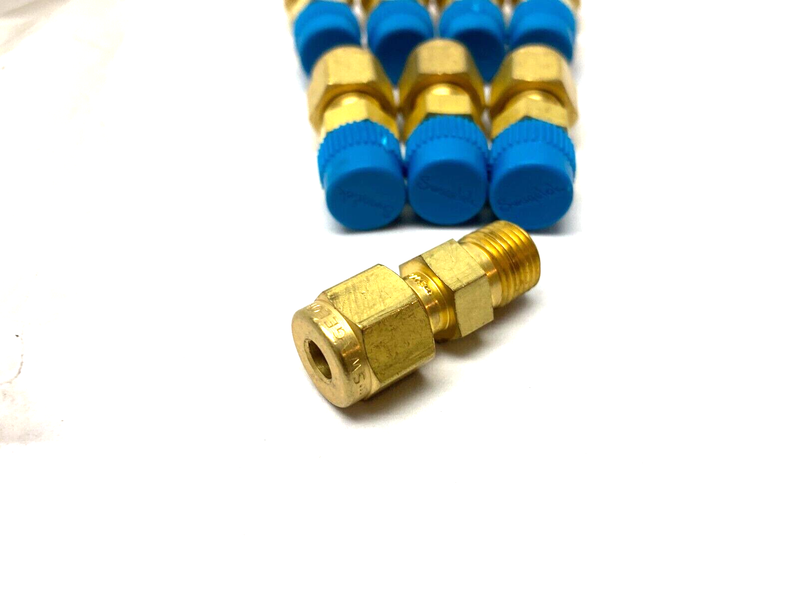 Swagelok B-300-1-2 Brass Compression Tube Fitting 3/16" Tube 1/8" MNPT PKG OF 8 - Maverick Industrial Sales