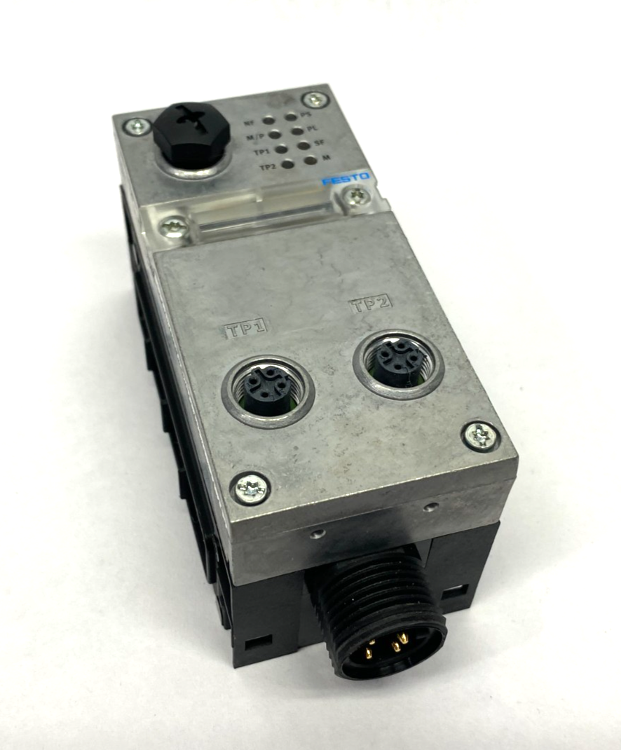 Festo CPX-FB33 Bus Node 548755 w/ CPX-GE-EV-S-7/8-4POL Interlink Block 541248 - Maverick Industrial Sales
