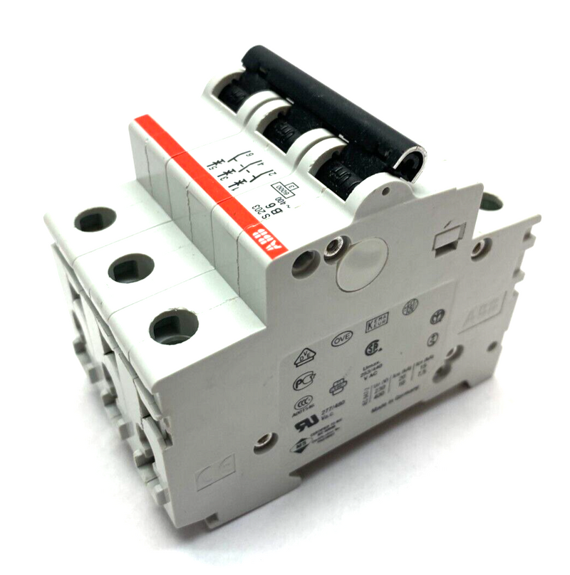 ABB 2CDS253001R0065 Miniature Circuit Breaker 3-Pole Tripping B 6A S203-B6 - Maverick Industrial Sales