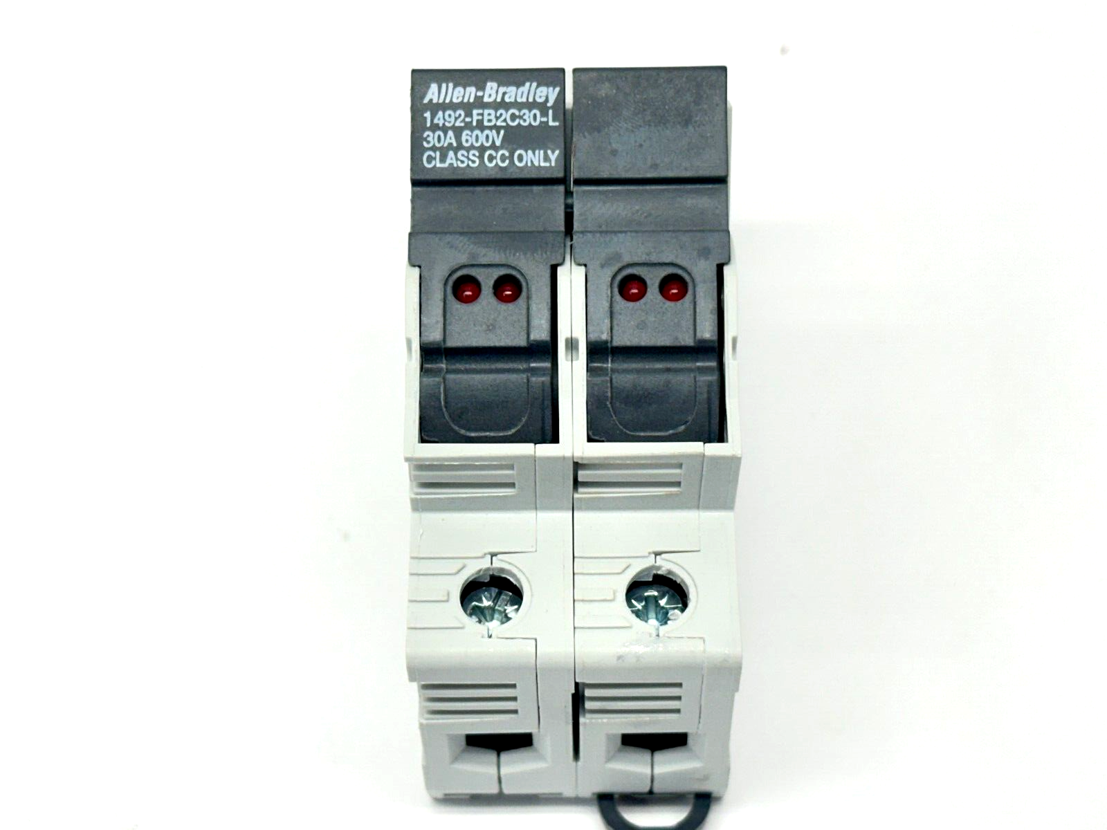 Allen Bradley 1492-FB2C30-L Fuse Holder 2-Pole 30A 600V w/ 2x CC-Tron FNQ-R-6 - Maverick Industrial Sales