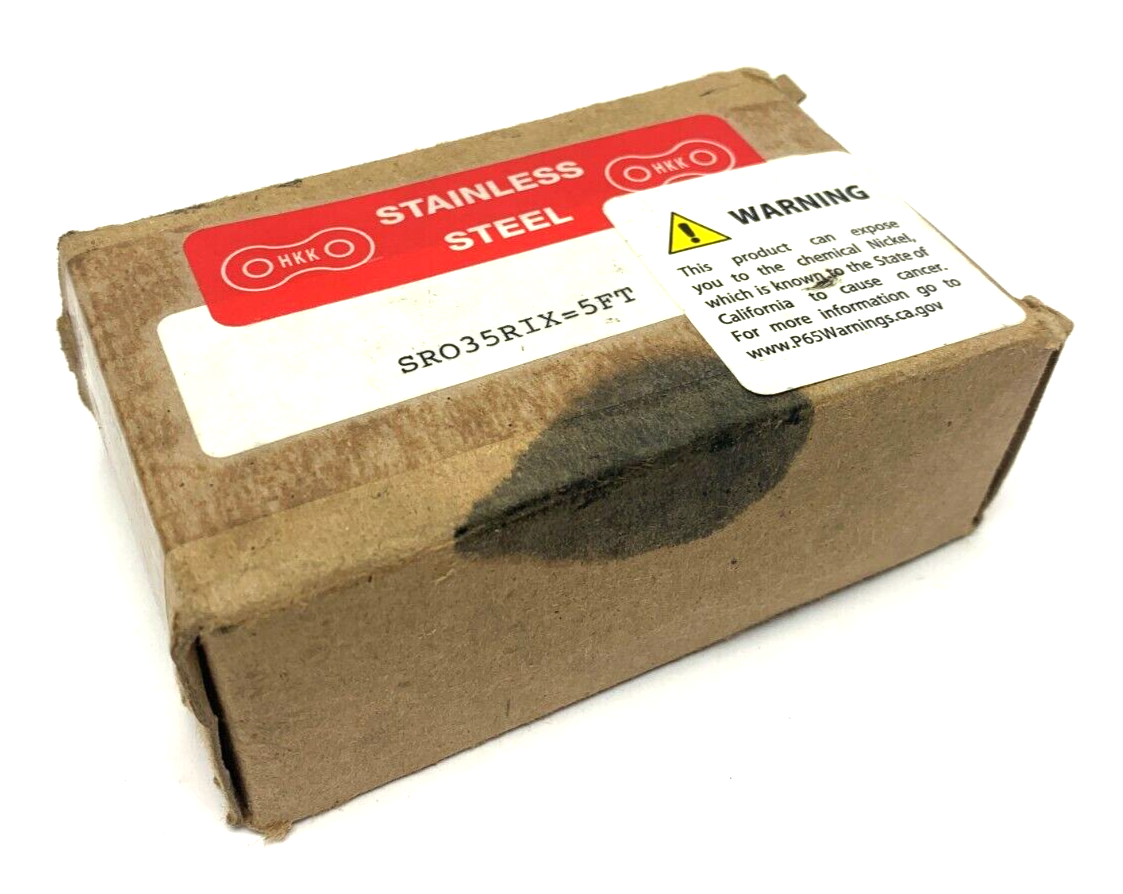 HHK Chain SR035RIX=5FT Stainless Steel Roller Chain Link 5' - New – Open box - Maverick Industrial Sales