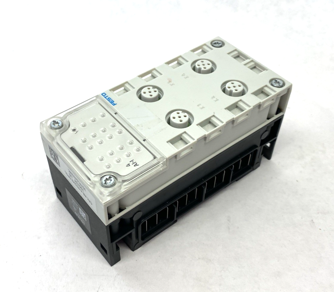 Festo CPX-AB-4-M12X2-5POL Manifold Block 195704 w/ CPX-GE-EV Interlink Block - Maverick Industrial Sales