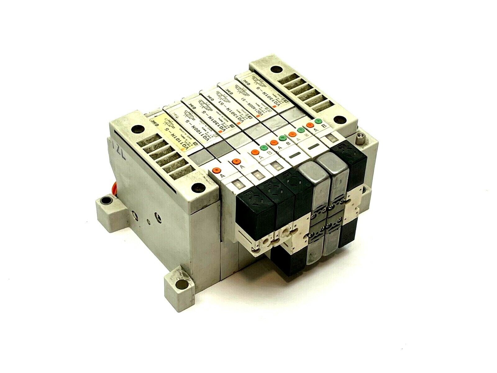 SMC VV5Q11-06N7FU0-S Manifold Base w/ Solenoids - Maverick Industrial Sales