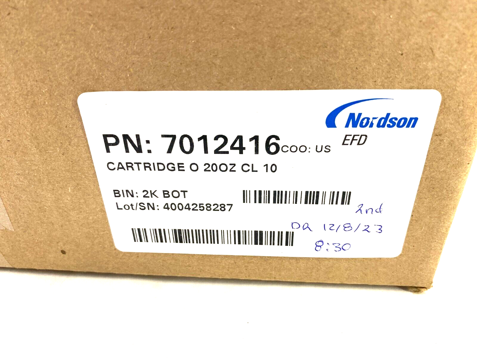 Nordson EFD 7012416 Optimum ZeroDraft™ Empty Cartridge, 20oz, Clear BOX OF 10 - Maverick Industrial Sales