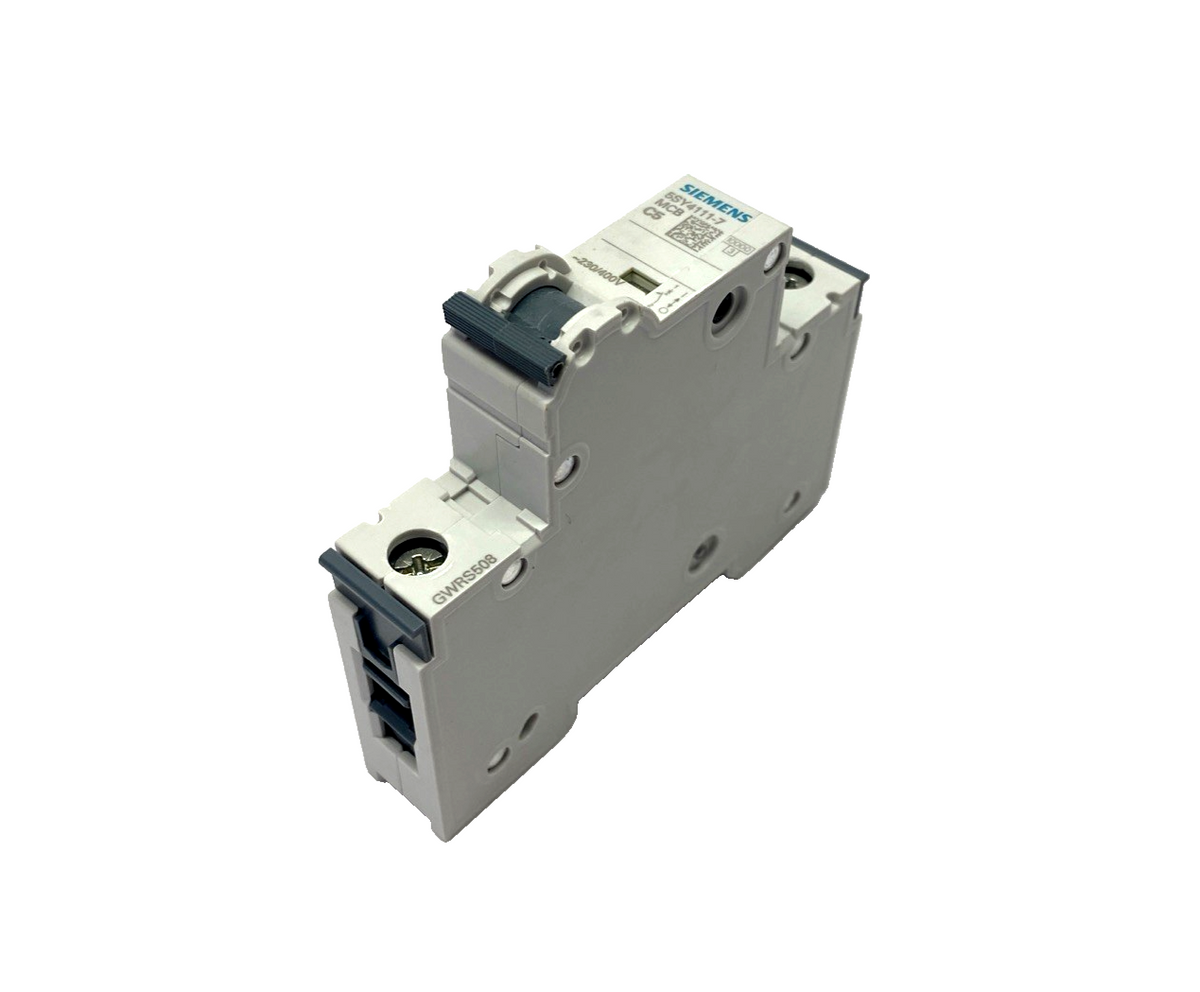 5SY4111-7 | Siemens Miniature Circuit Breaker 230/400V 10kA, 1-Pole, C-Trip, 5A - New – Open box - Maverick Industrial Sales