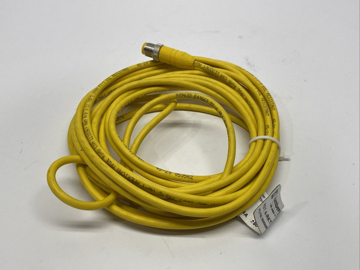 RST 4-RKT 4-633/5M, 600000815 | Lumberg Automation RST 4-RKT 4-633/5M Actuator Sensor Cable M/F M12 4-Pin 5m - Used - Maverick Industrial Sales