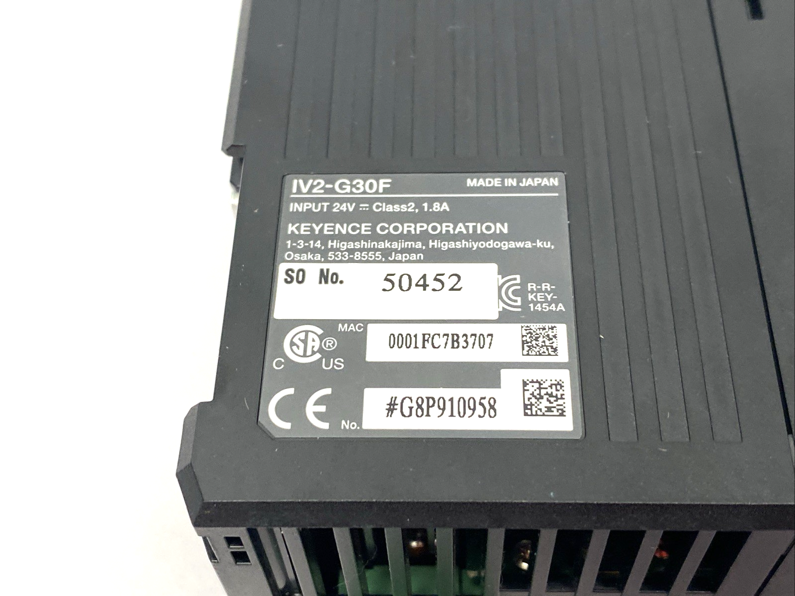 Keyence IV2-G30F Vision Sensor Amplifier, Learning mode / Standard mode Type - Maverick Industrial Sales