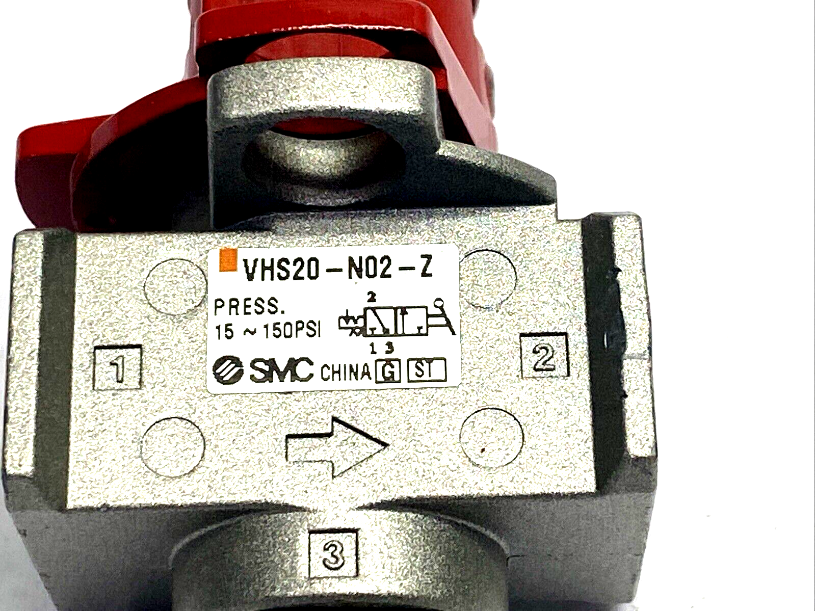 SMC VHS20-N02-Z Manual 3-Port Pneumatic Lockout Hand Valve w/ Silencer - Maverick Industrial Sales