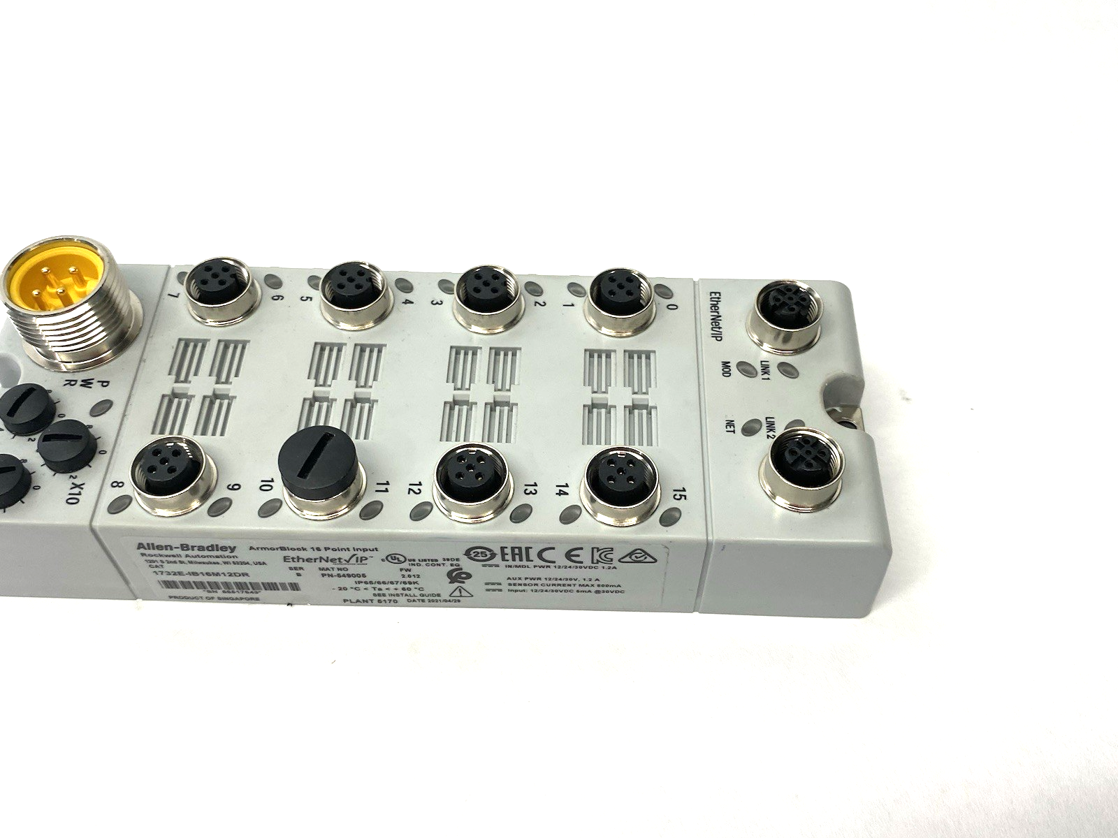 Allen Bradley 1732E-IB16M12DR Ser. B ArmorBlock 16-Point Input Module, EtherNet - Maverick Industrial Sales