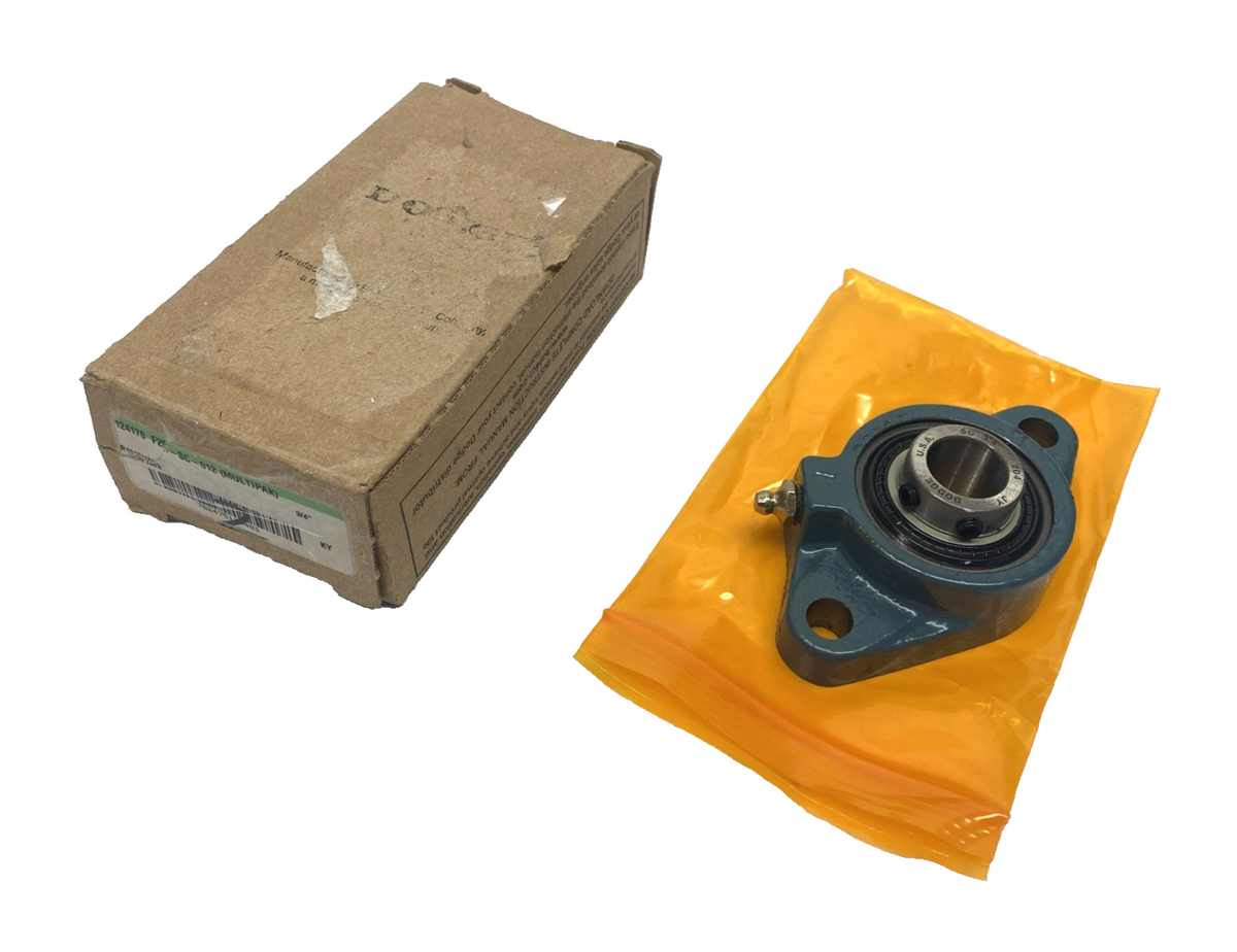 Dodge 124170 Flange Mount Ball Bearing Unit 3/4" Bore 2-Bolt F2B-SC-012 - Maverick Industrial Sales