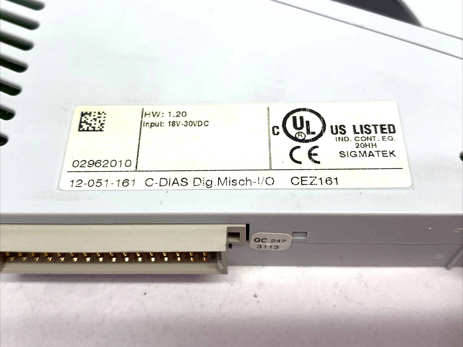 | Sigmatek 12-051-161 Digital I/O Module C-DIAS Dig. CEZ161 - Used - Maverick Industrial Sales