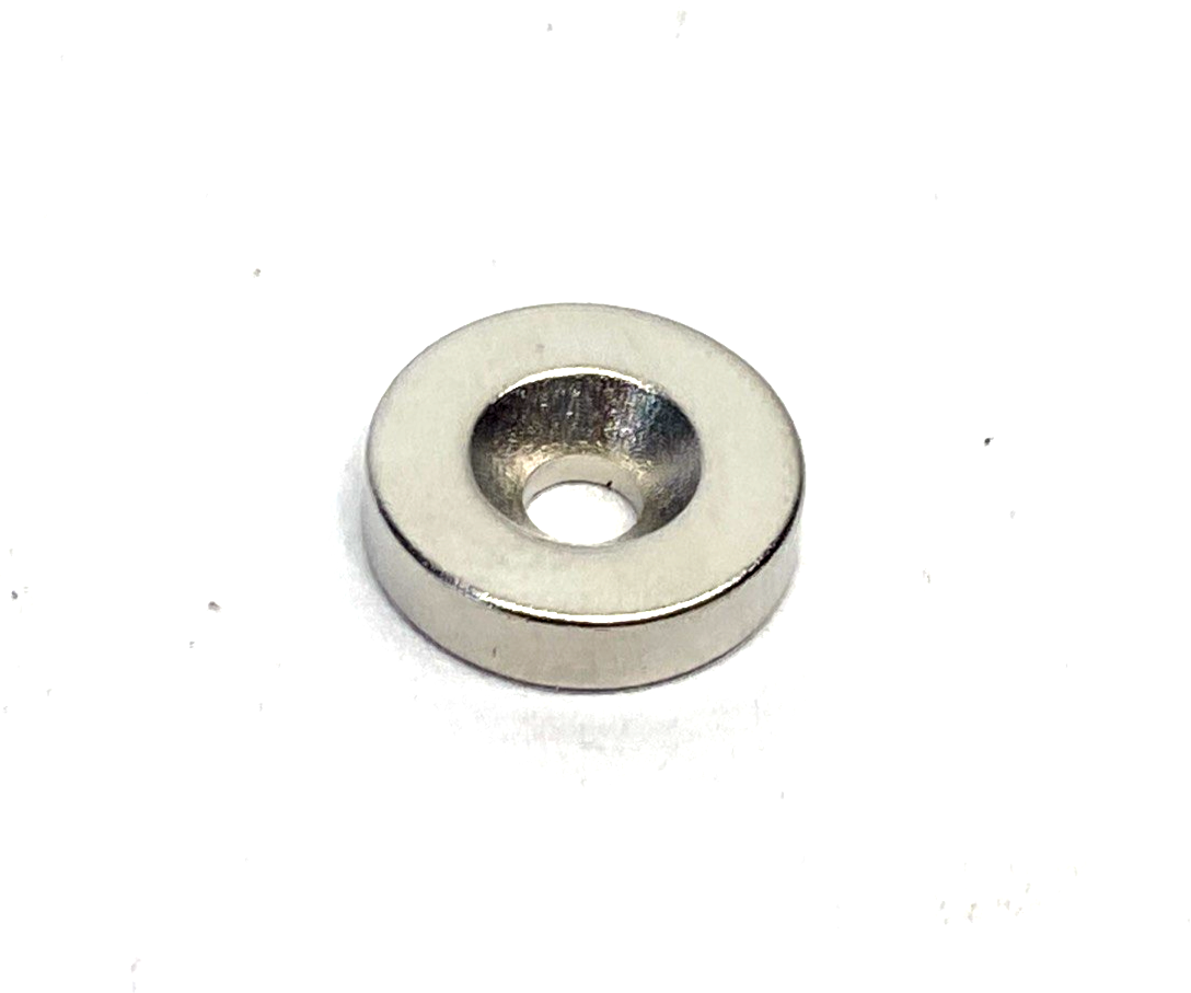 5862K922 Magnet, Countersunk Hole 1 Side 1/8" Thick 1/2" OD, 5.5 lb. Pull, 25PK - Maverick Industrial Sales