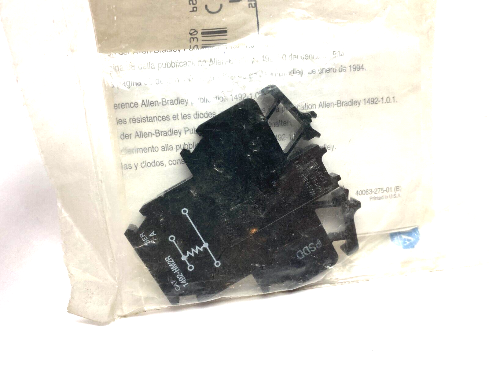 Allen Bradley 1492-HM2RA202 Ser. A Double Circuit Resistor Terminal Block, BLACK - Maverick Industrial Sales