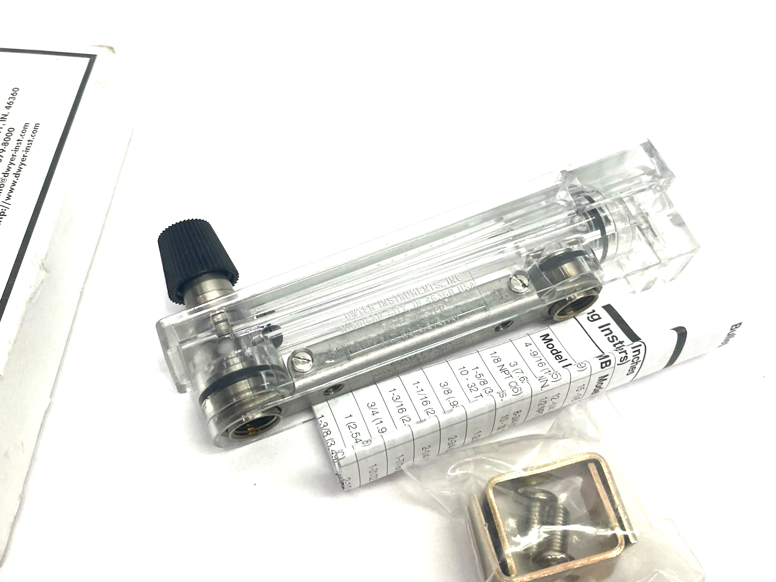160019-00 | Dwyer Rate-Master Flowmeter RMA-SSV FLMTR 5-60 SCFH ARGON - New – Open box - Maverick Industrial Sales