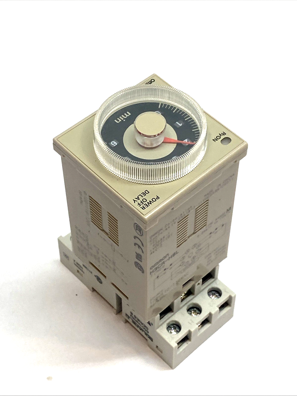 H3CR | Omron Timer w/ Square D 8501NR52 8‑pin Relay Socket DIN Rail Mount - Used - Maverick Industrial Sales